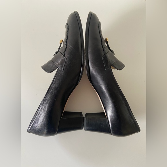 Bally Hampton Pump Women's Black Leather Styleflex Slip On Loafer Heel Italy - Picture 2 of 7